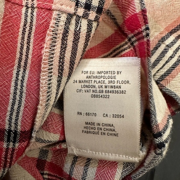 Maeve by Anthropologie Plaid Top, Size XS - Picture 10 of 11